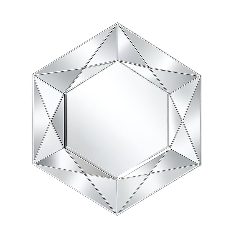 Large Bevelled Silver Modern Wall Mirror