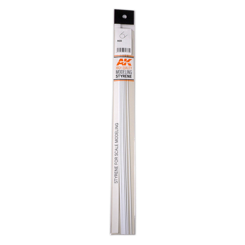 AK Interactive - Rod 1.00 Diameter x 350mm - Styrene Strip