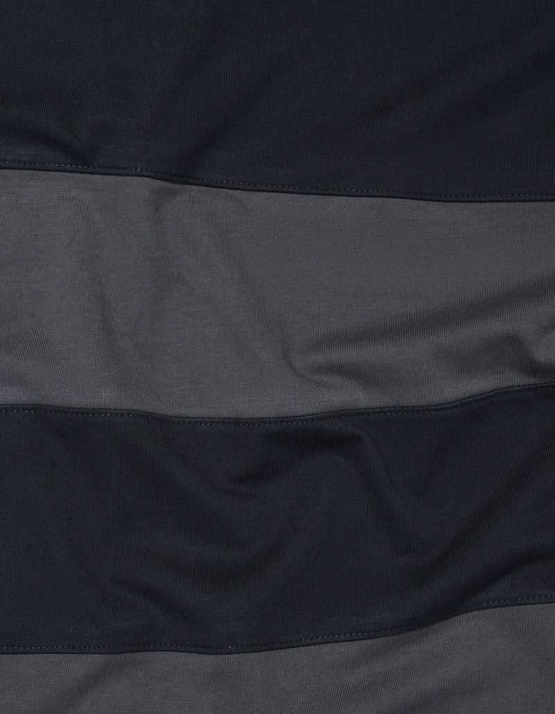 Black Striped Oversized Rugby Shirt