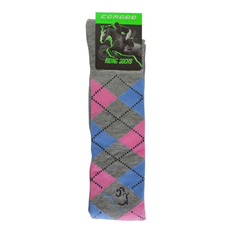 1 Pack Ladies Argyle Knee High Horse Riding Equestrian Socks