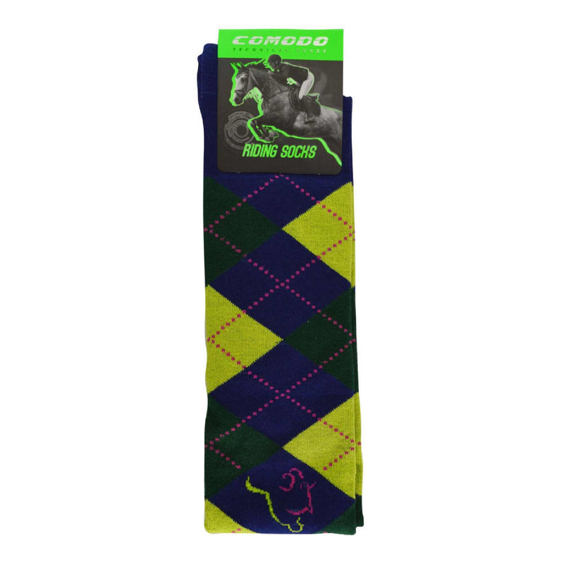 1 Pack Ladies Argyle Knee High Horse Riding Equestrian Socks