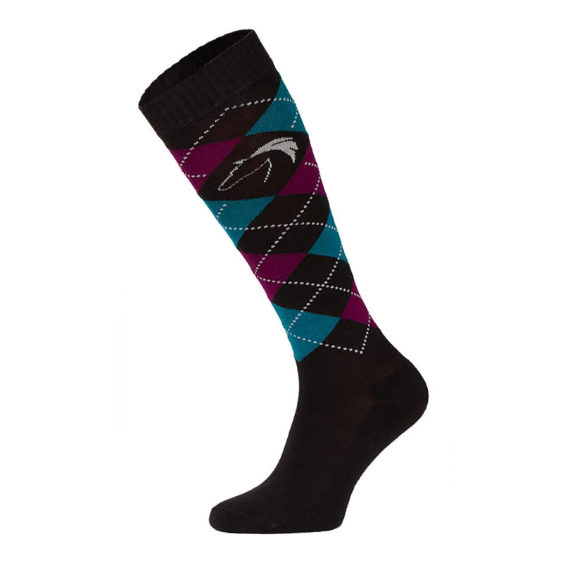 1 Pack Ladies Argyle Knee High Horse Riding Equestrian Socks