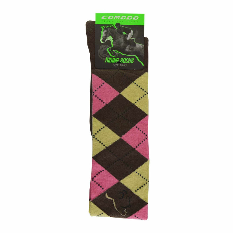1 Pack Ladies Argyle Knee High Horse Riding Equestrian Socks