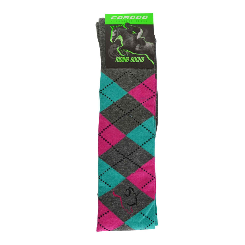 1 Pack Ladies Argyle Knee High Horse Riding Equestrian Socks