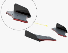 Maxton Design - Street Pro Rear Side Splitters + Flaps Ford Mustang GT Mk6