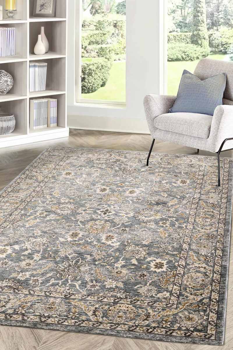 Raja Traditional Rug – Grey Vintage Elegance