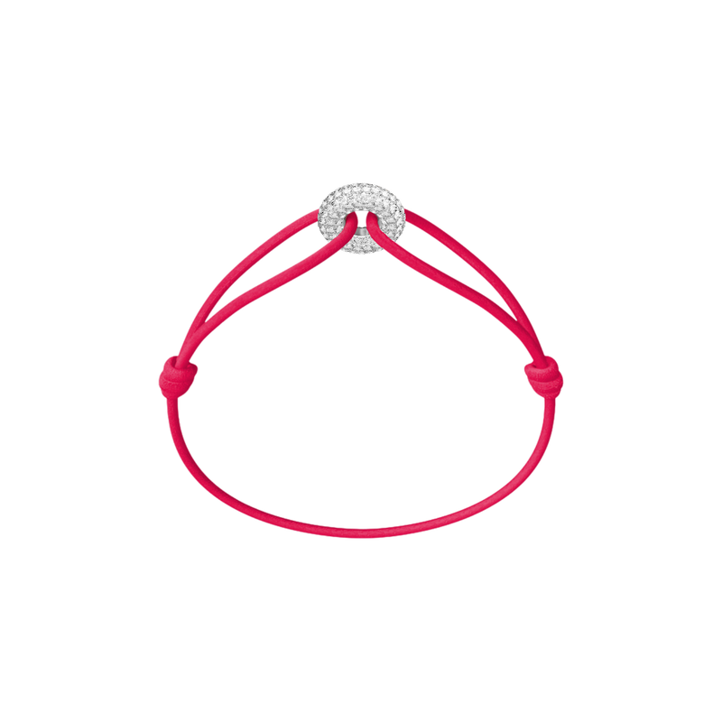 Mini Silver Soho Pavé Cord Bracelet
