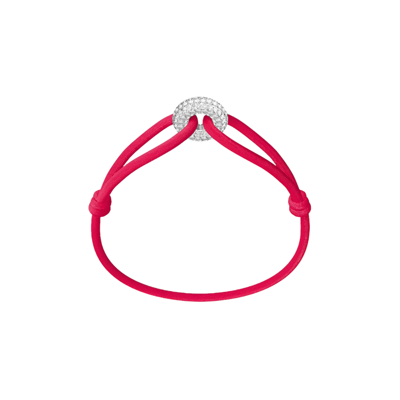 Silver Soho Pavé Cord Bracelet