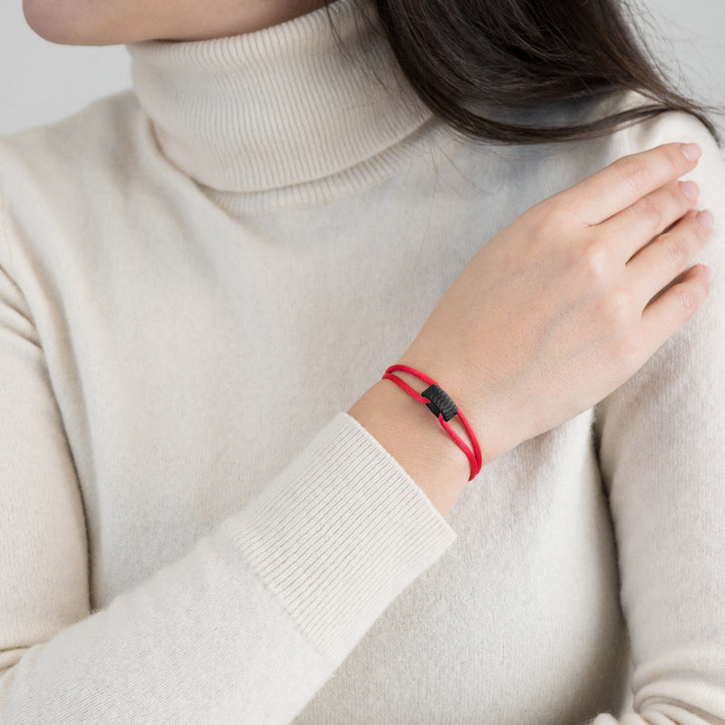 Carbon Regent Cord Bracelet