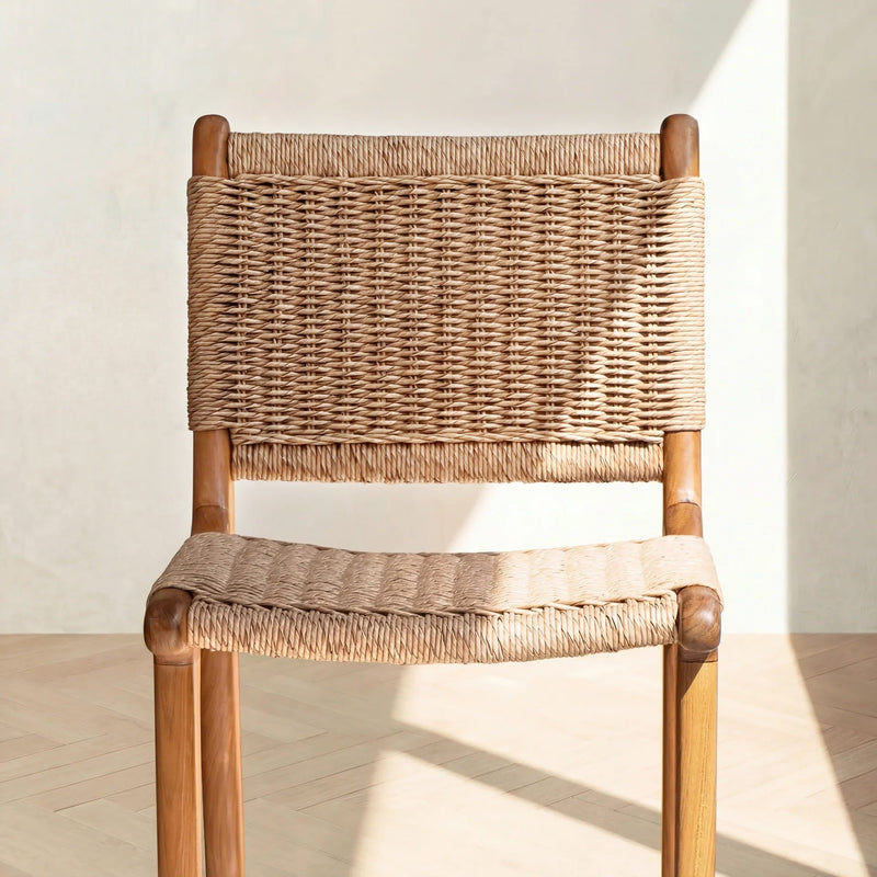 Zara Teak & Rattan Bar Stool