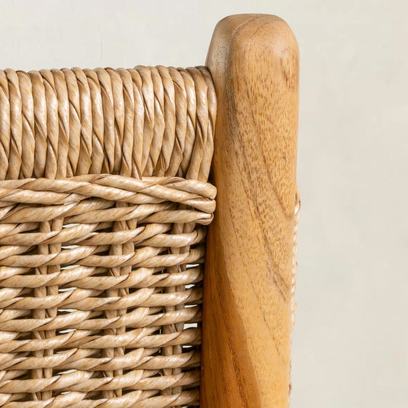 Zara Teak & Rattan Bar Stool