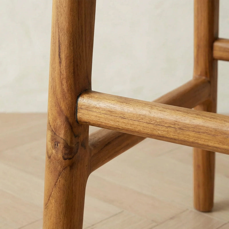 Zara Teak & Rattan Bar Stool