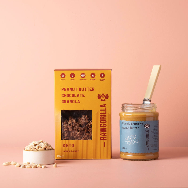 Keto Peanut Butter Chocolate Granola - 250g - Raw Gorilla