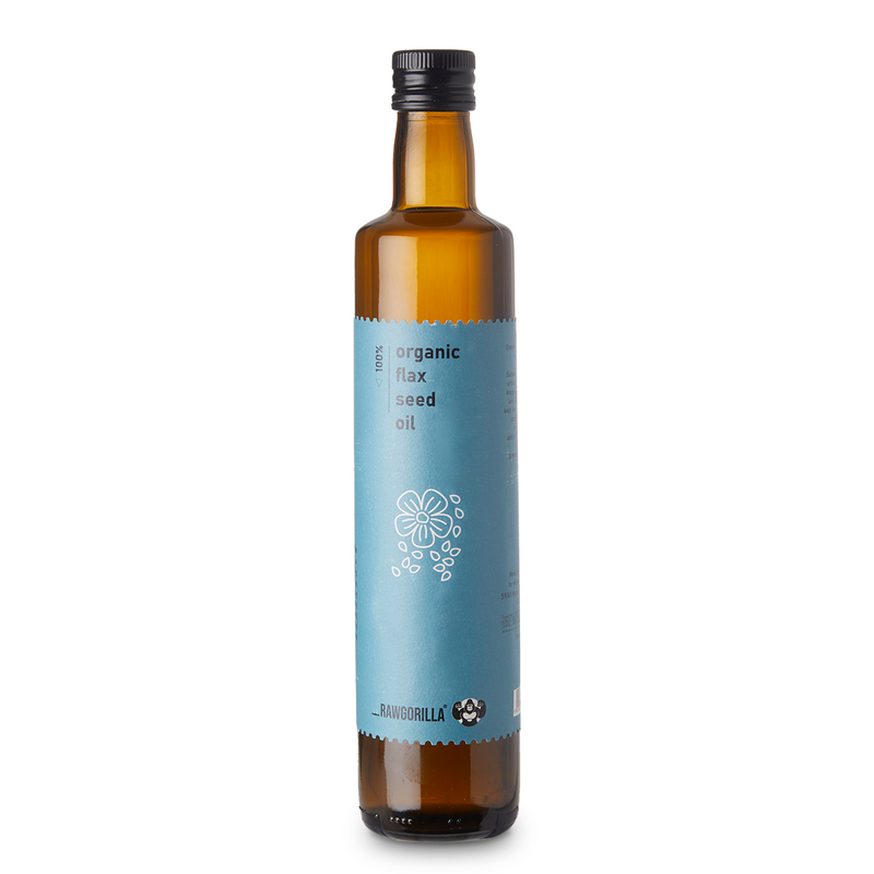 Cold Pressed Organic Flaxseed Oil   - 500ml - RAWGORILLA