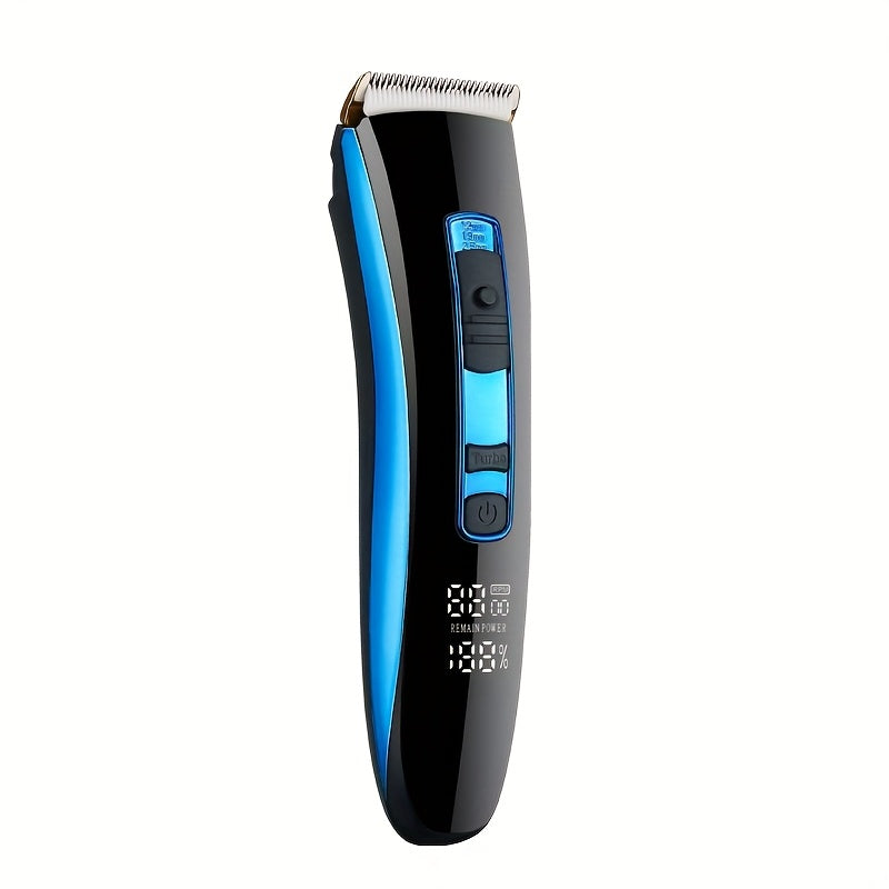 Rechargeable Hair Clippers for Men - Professional Grooming Kit with LED Display