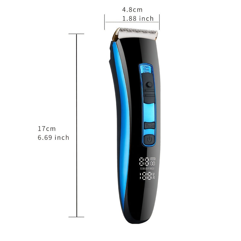Rechargeable Hair Clippers for Men - Professional Grooming Kit with LED Display