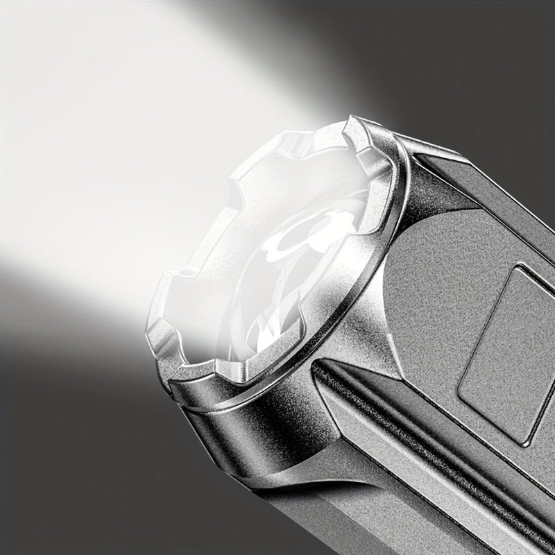 Rechargeable Zoom Flashlight - High-Power Telescopic Torch with 800mAh Battery for Outdoor & Home