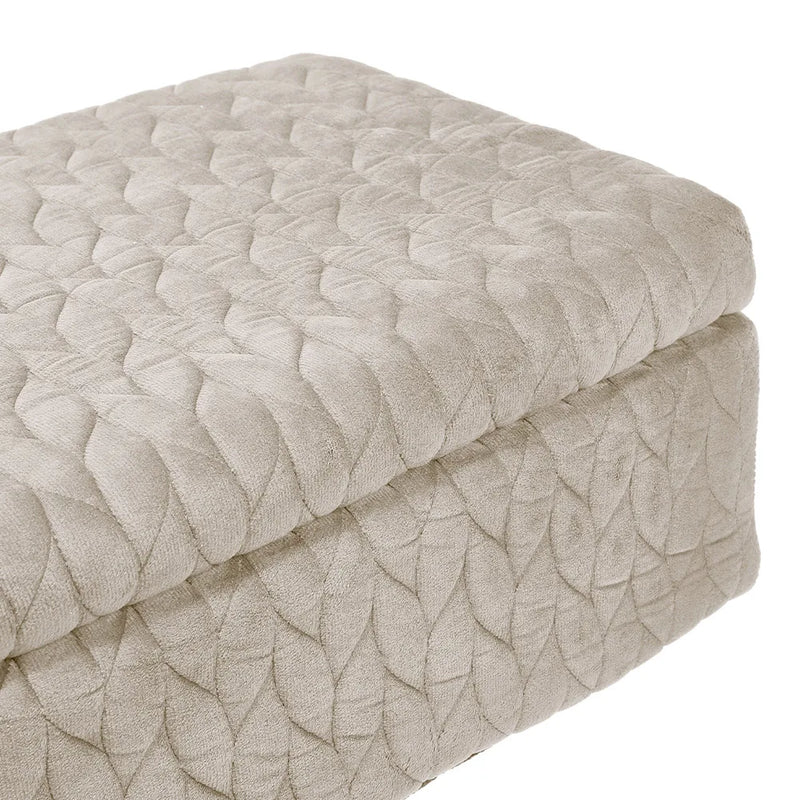 Rectangular Upholstered Storage Stool - Multifunctional Dressing Table Chair