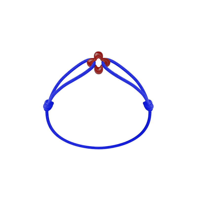 Mini Red Clover Cord Bracelet