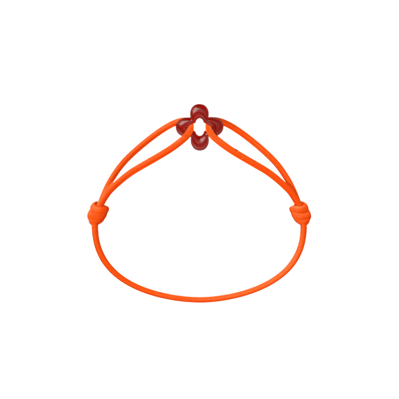 Mini Red Clover Cord Bracelet