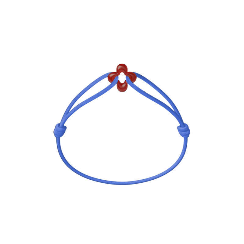 Mini Red Clover Cord Bracelet
