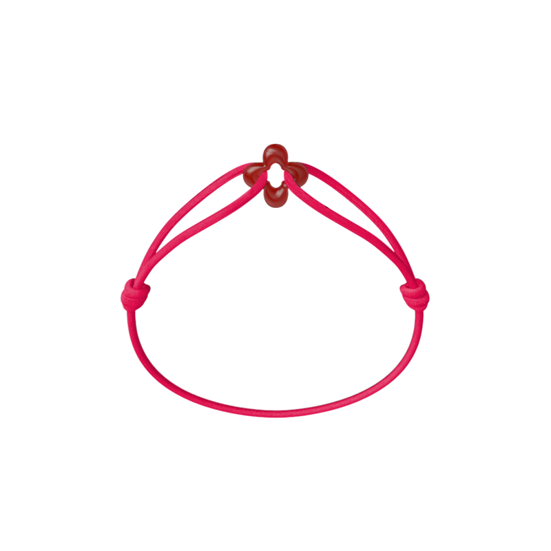 Mini Red Clover Cord Bracelet