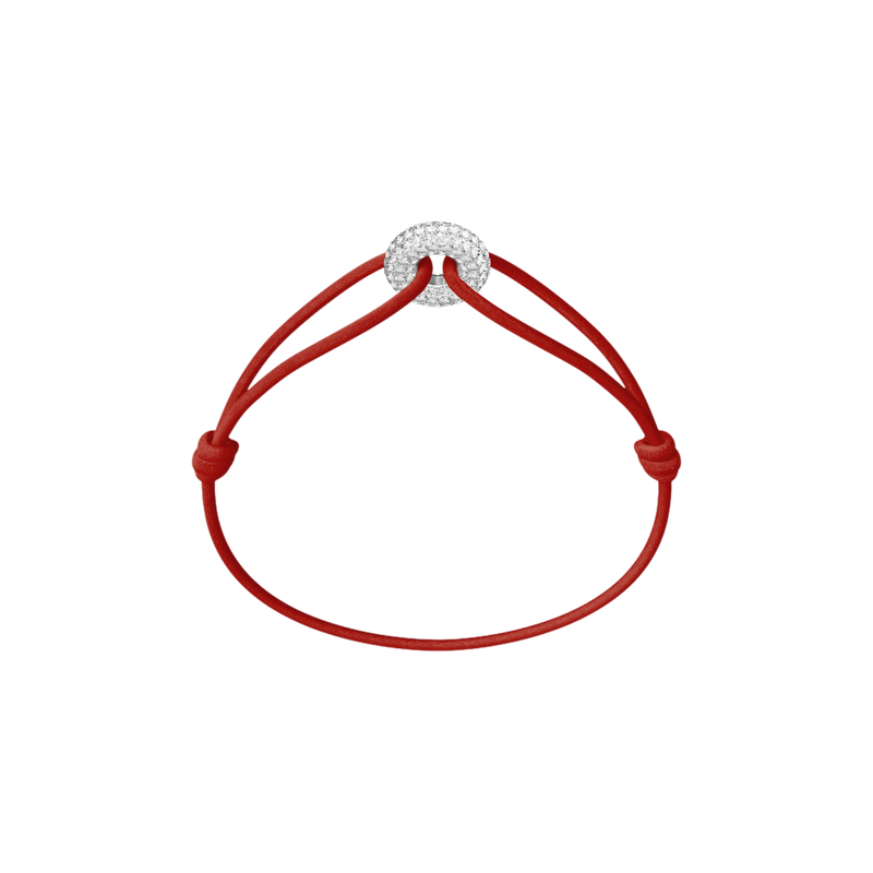 Mini Silver Soho Pavé Cord Bracelet