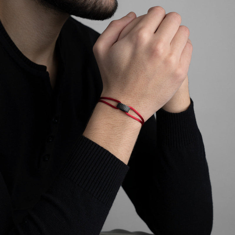 Carbon Regent Cord Bracelet