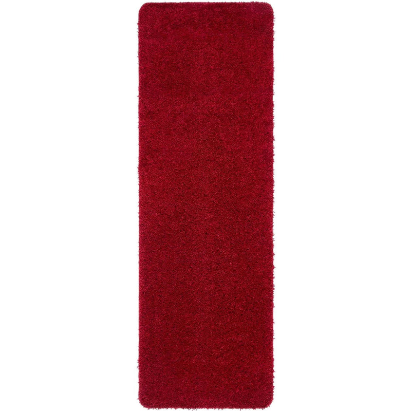 Washable Red Shaggy Rug