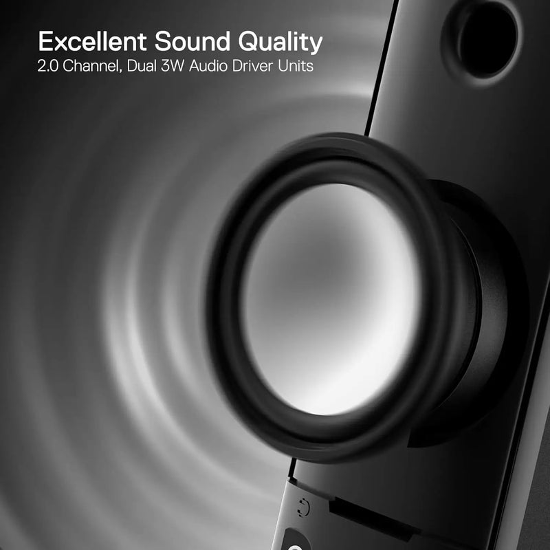 Redragon GS550 PC Gaming Speakers - Desktop Sound Bar Quality Bass & Red Backlight