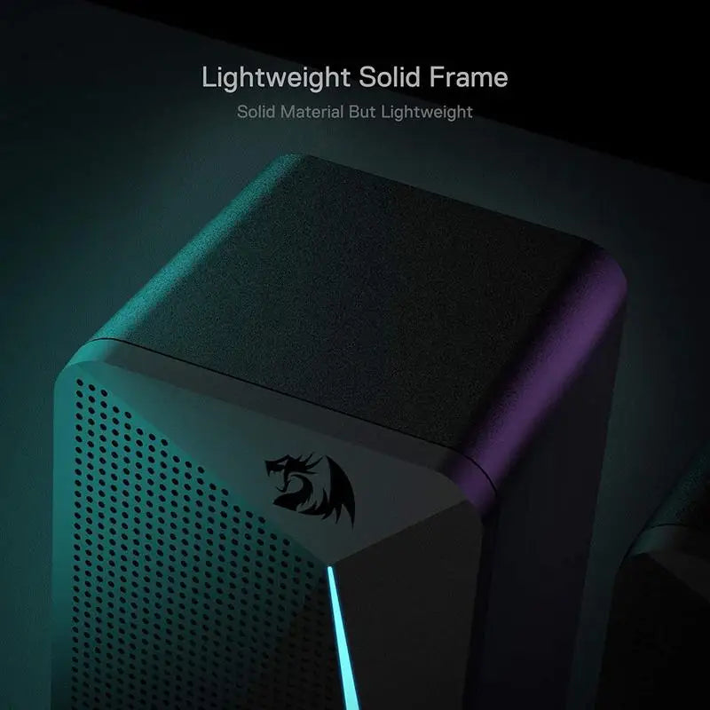 Redragon GS510 Waltz RGB Desktop Speakers, Computer Stereo Speaker with LED Light