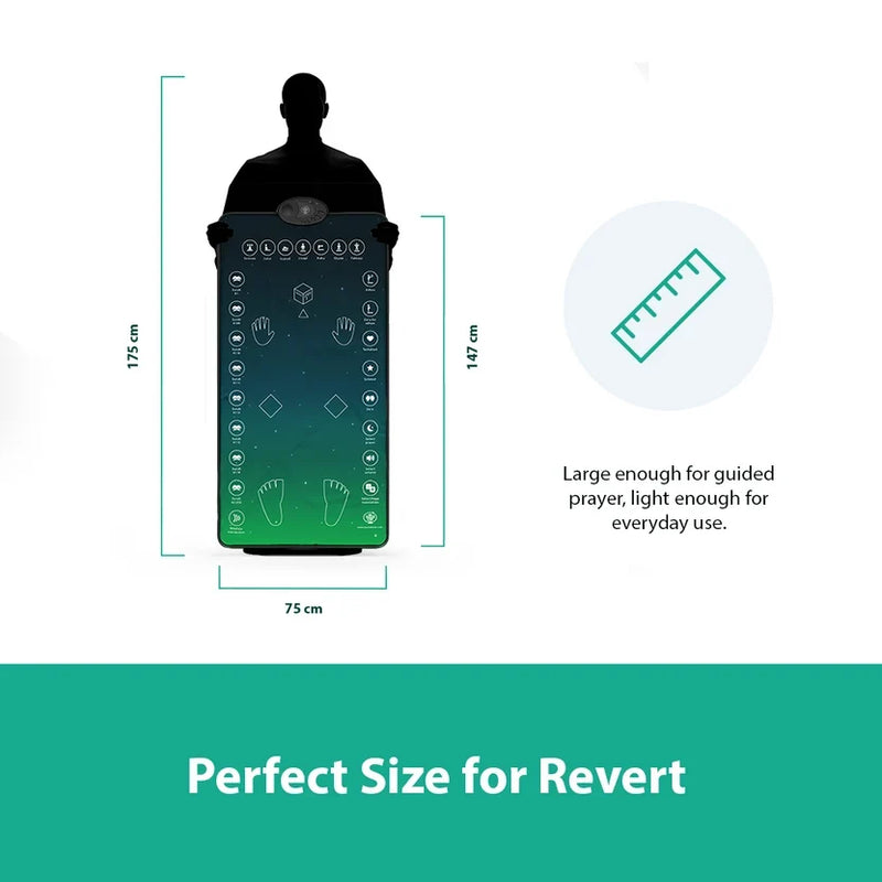Adults & Reverts Interactive Prayer Mat (Teal) | Learn Salah Step by Step