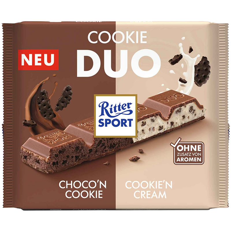 Ritter Sport Duo | Cookie Duo Milk Chocolate | 218g