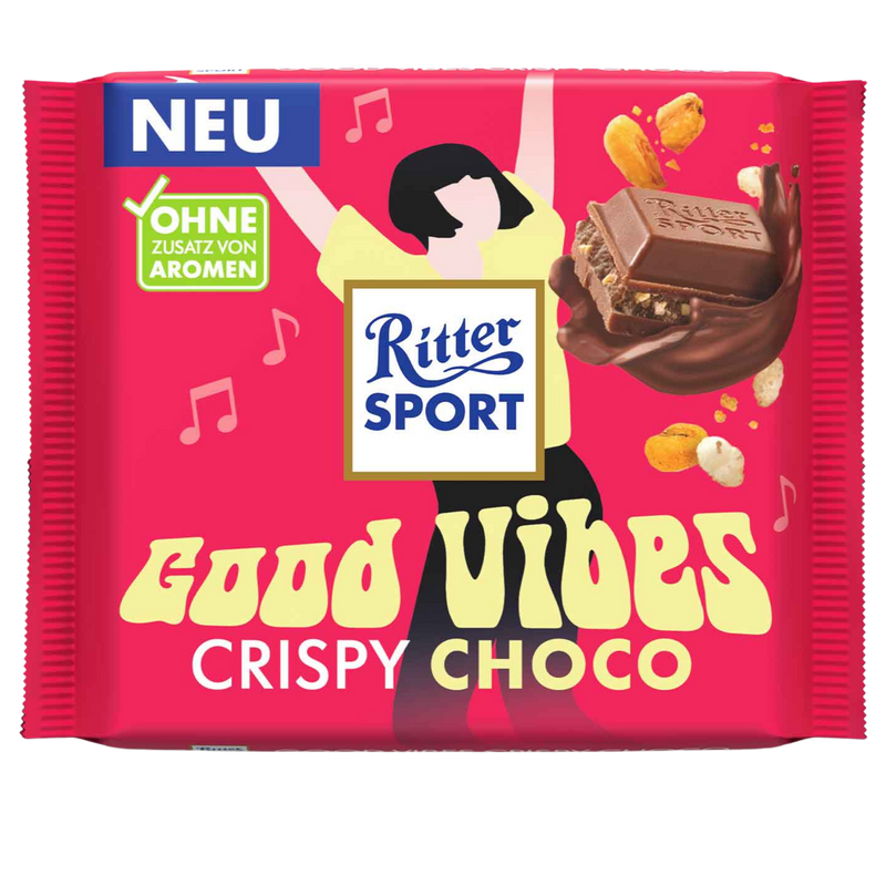 Ritter Sport | Good Vibes Crispy Milk Chocolate Bar | 100g