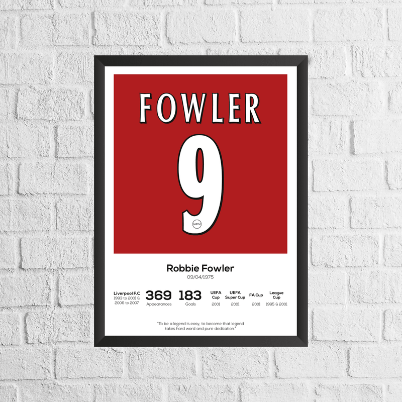 Robbie Fowler Legend Stats Print