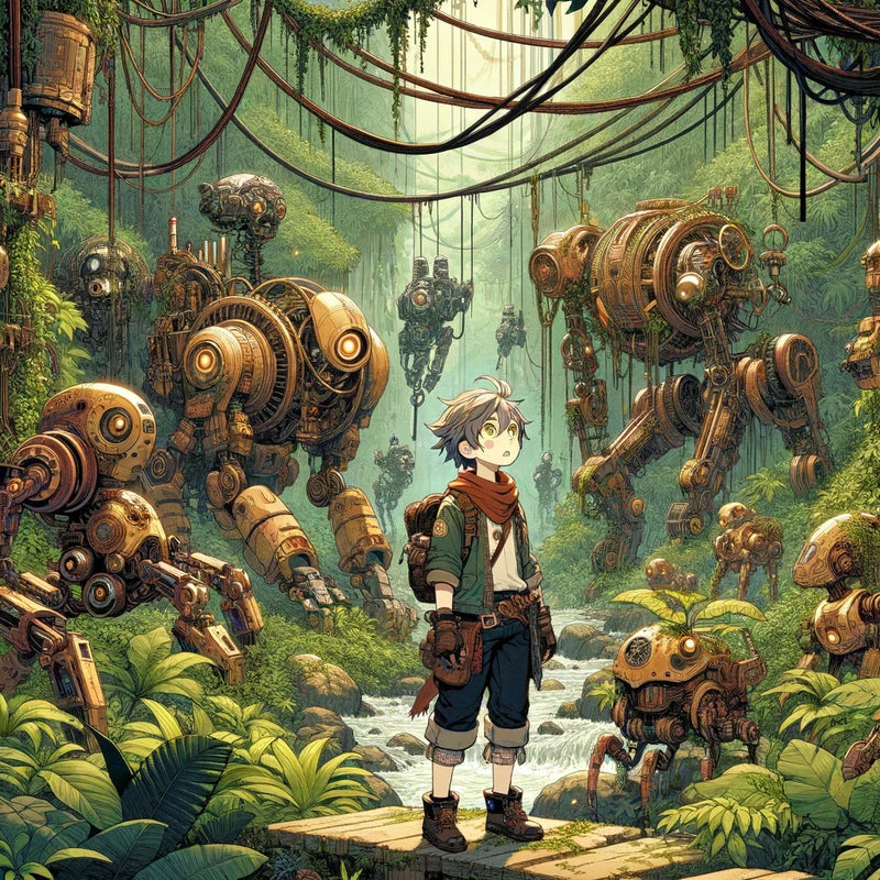 Robotic Wilderness Adventure Canvas