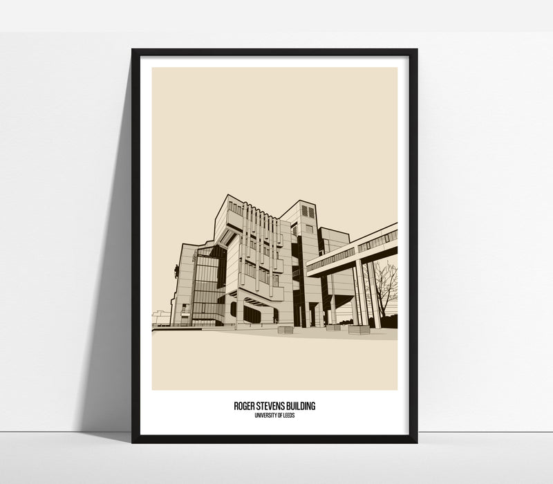 Roger Stevens Building Art Print, University of Leeds