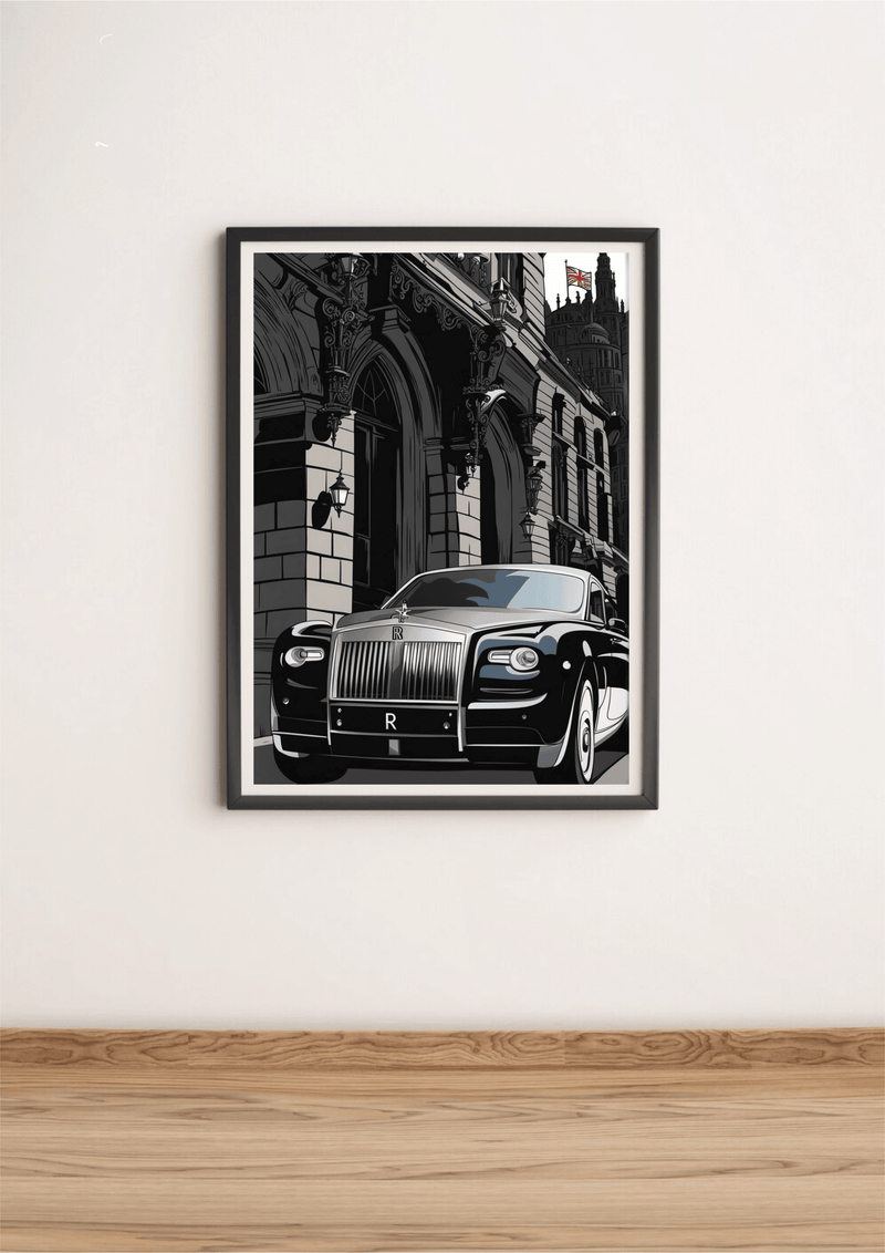 Luxury Black Car Wall Art | Elegant Vehicle Poster A3 A4 A5