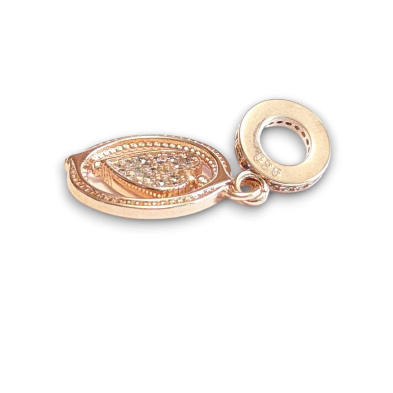 Spinning LOVE Heart Dangle Charm
