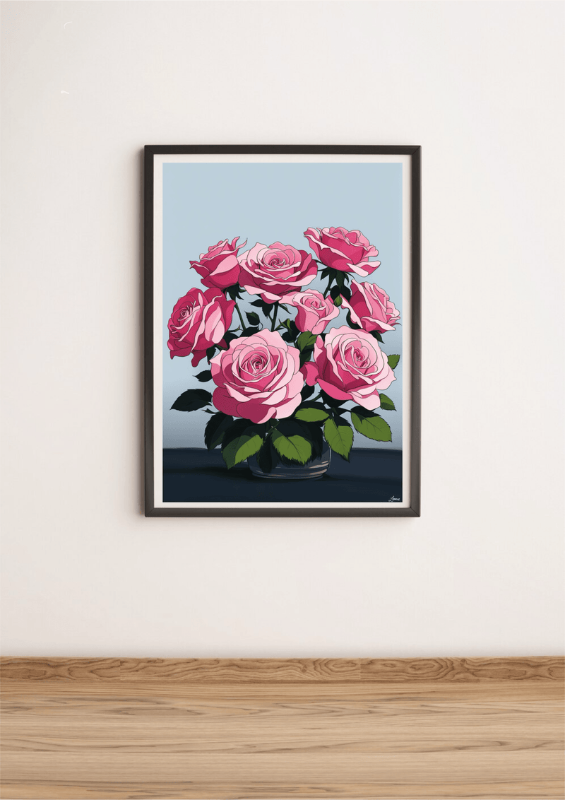 Romantic Rose Print | Elegant Floral Wall Art A3 A4 A5