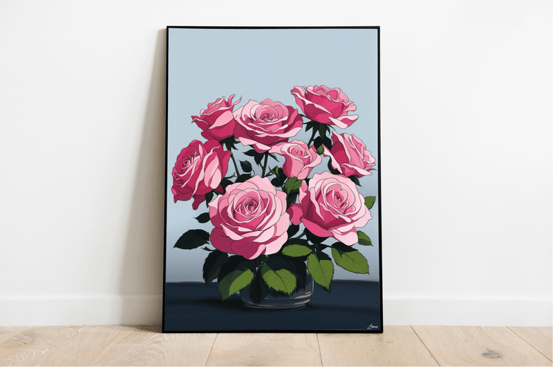 Romantic Rose Print | Elegant Floral Wall Art A3 A4 A5