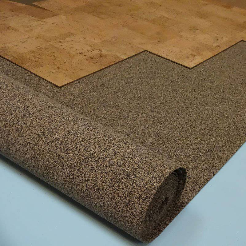 Rubber Cork - 2mm - 10m2 (107.63 sqft) Acoustic & Thermal Underlay for Floors and Soundproofing