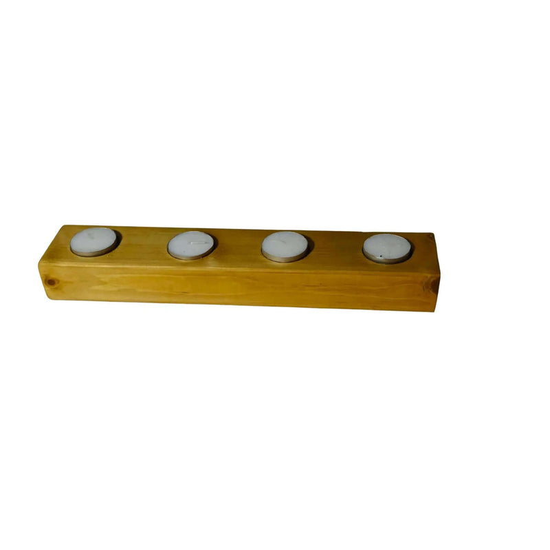 Rustic Wooden T-Light candle holder