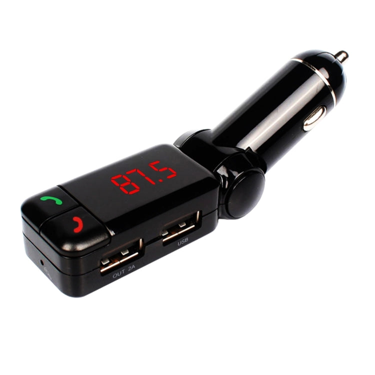 BC-06 Bluetooth Car Kit FM Transmitter Car MP3 Player with LED Display 2 USB Charger & Handsfree Function, BC06