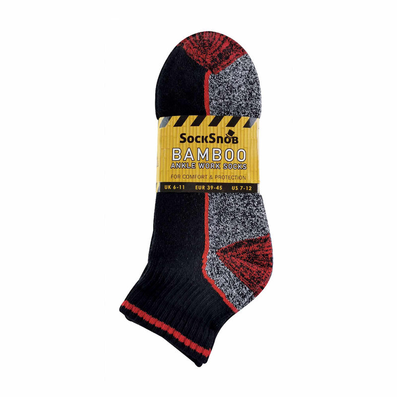 Mens Ankle Soft Breathable Bamboo Work Socks for Summer (Multipack Options)