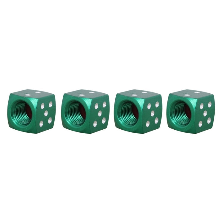 Universal 8mm Dice Style Aluminium Alloy Car Tire Valve Caps, Pack of 4, Dice Style 4, Dice Style, Dice Shape 5, Dice Style 5, Dice Style  5