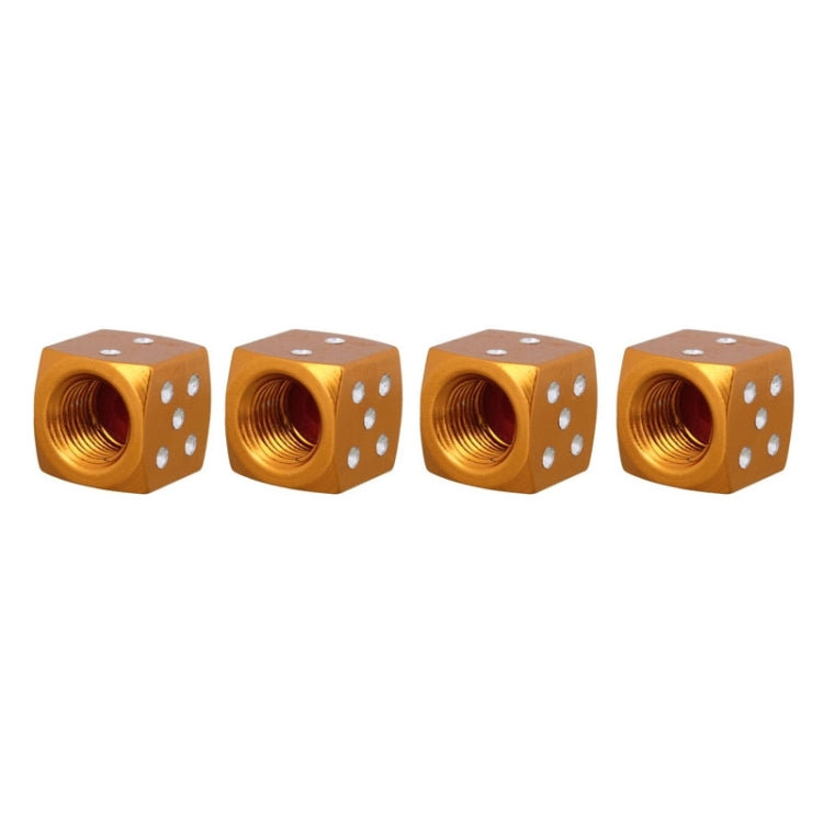 Universal 8mm Dice Style Aluminium Alloy Car Tire Valve Caps, Pack of 4, Dice Style 4, Dice Style, Dice Shape 5, Dice Style 5, Dice Style  5