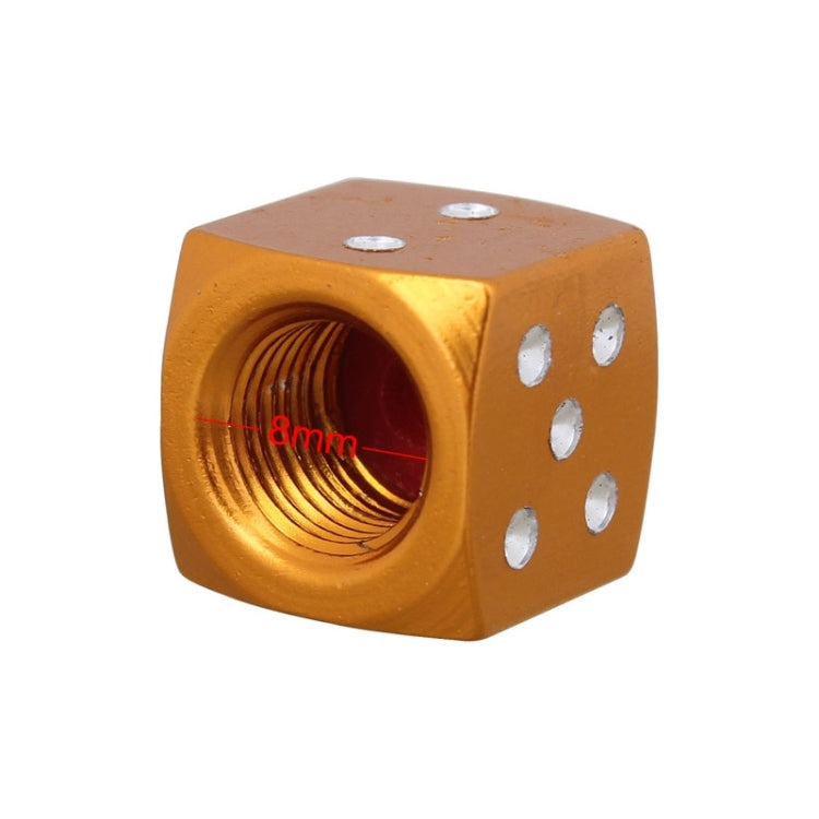 Universal 8mm Dice Style Aluminium Alloy Car Tire Valve Caps, Pack of 4, Dice Style 4, Dice Style, Dice Shape 5, Dice Style 5, Dice Style  5