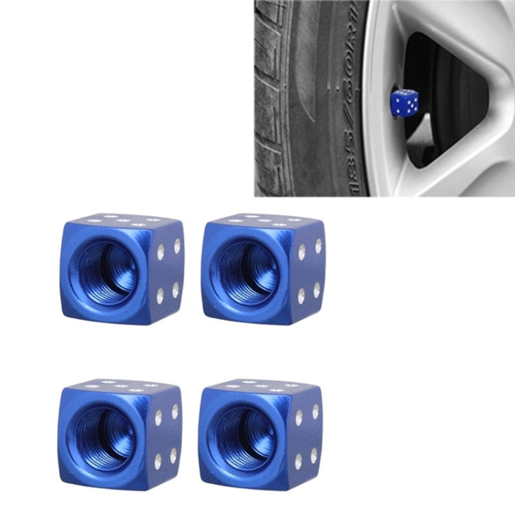 Universal 8mm Dice Style Aluminium Alloy Car Tire Valve Caps, Pack of 4, Dice Style 4, Dice Style, Dice Shape 5, Dice Style 5, Dice Style  5
