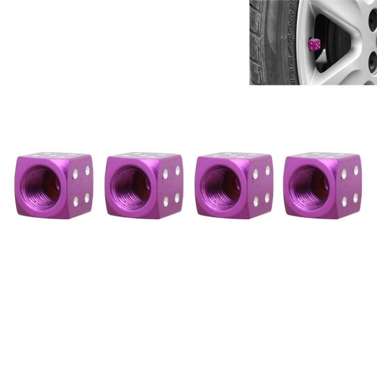 Universal 8mm Dice Style Aluminium Alloy Car Tire Valve Caps, Pack of 4, Dice Style 4, Dice Style, Dice Shape 5, Dice Style 5, Dice Style  5